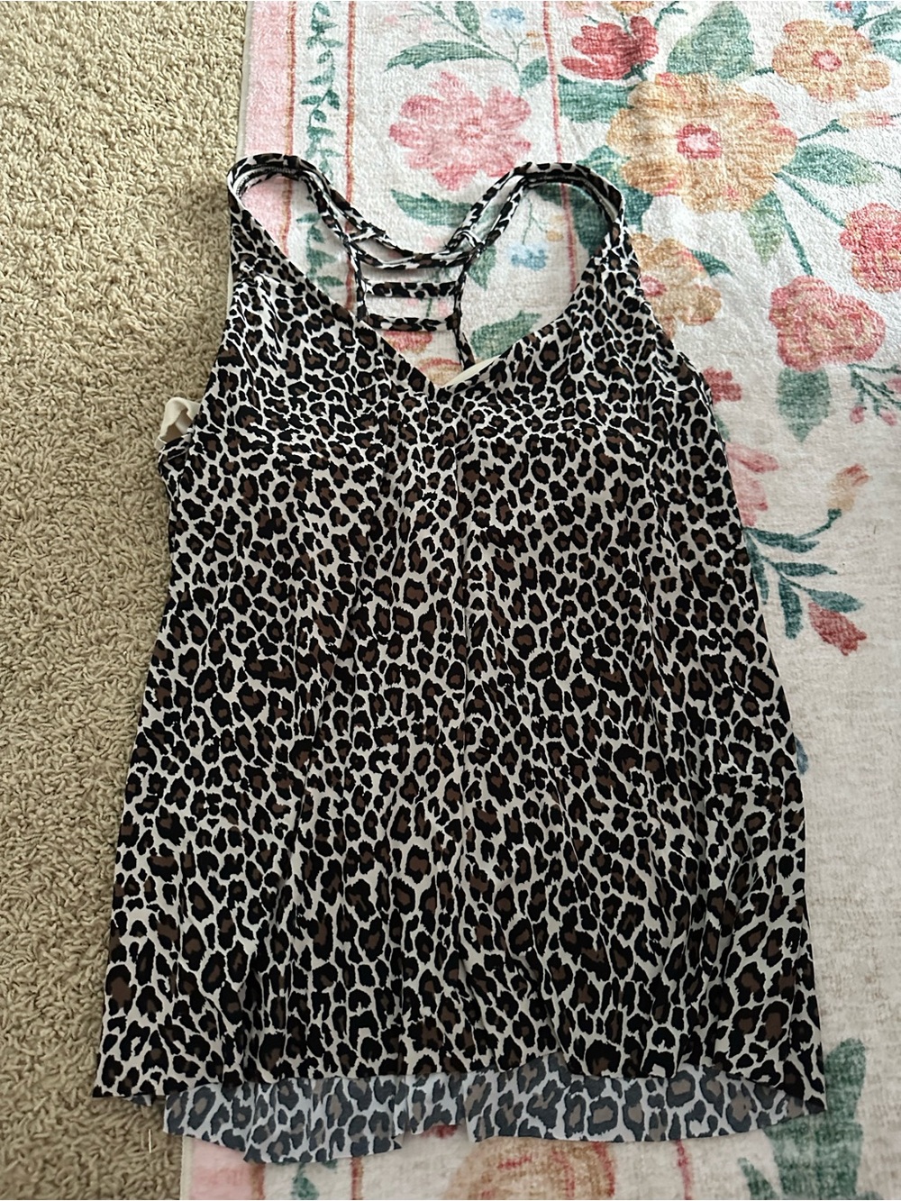 Aqua Green Women’s Cheetah Print Swim Top Size 20W